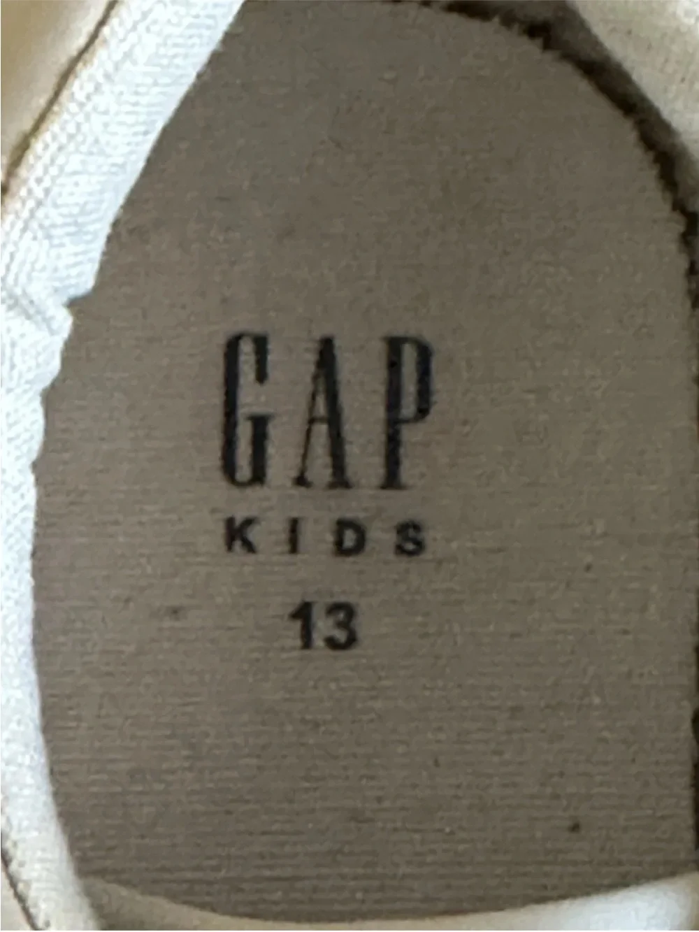 GAP Kids Cream Quilted Lace-Up Sneakers